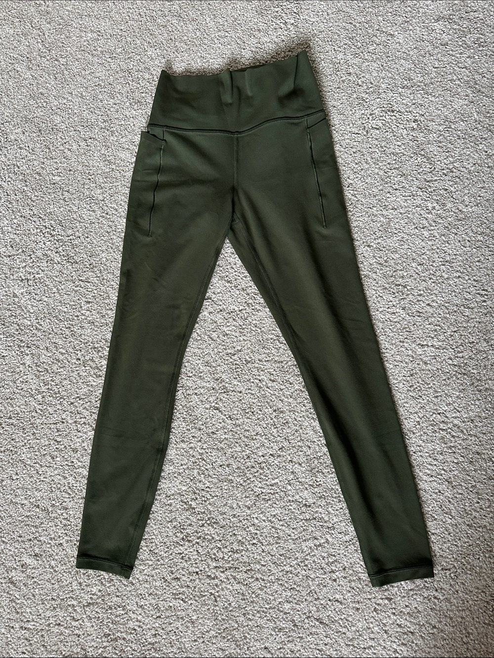 Athleta Transcend Stash Tight in Olive
